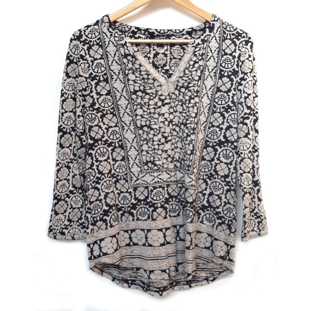 LUCKY BRAND BOHO Light Weight V-Neck Tunic